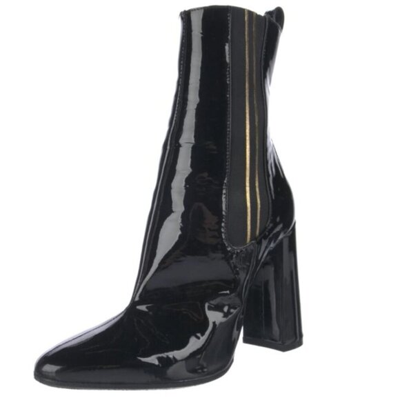 Miu Miu Patent Leather Black Chelsea Boots Botties NEW Size 11 Euro 41 - Picture 3 of 11